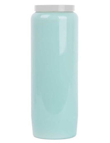 Light Blue Novena Candle - Vegetable Oil - 6 x 18 cm