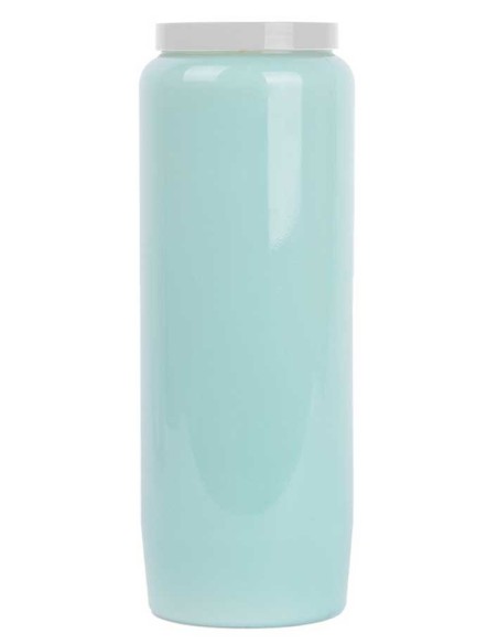 Light Blue Novena Candle - Vegetable Oil - 6 x 18 cm