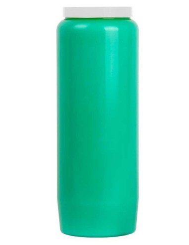 Green Novena Candle - Vegetable Oil - 6 x 18 cm