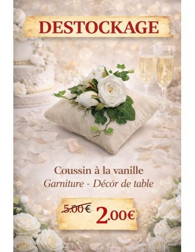 Coussin fleuri au parfum de vanille