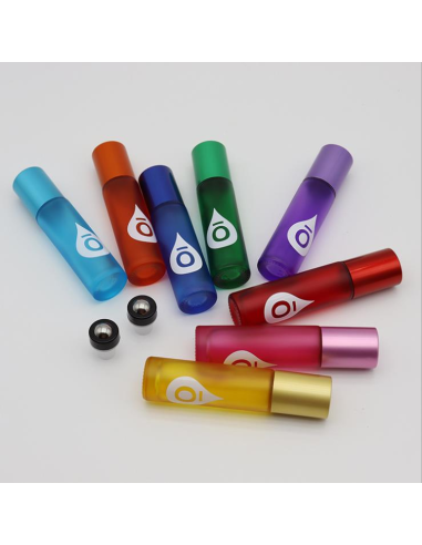 Colored smoked glass roller bottle