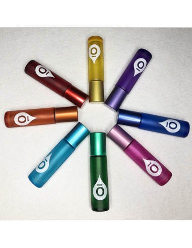 Colored smoked glass roller bottle