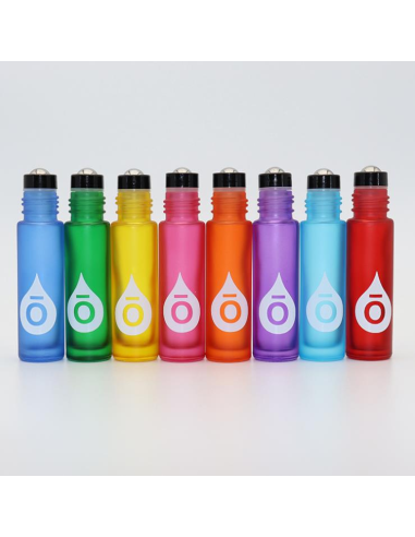 Colored smoked glass roller bottle