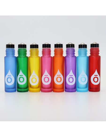Colored smoked glass roller bottle