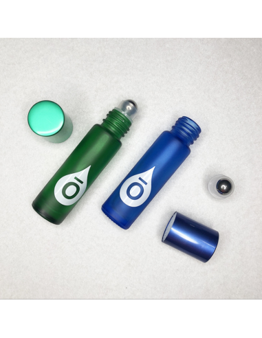 Rollerball-Flasche aus farbigem Rauchglas